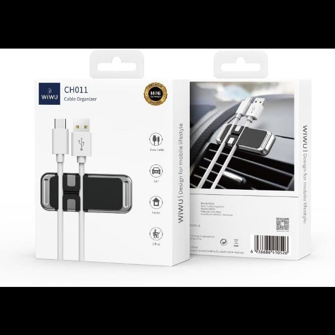 WiWU USB Cable Organizer Cord Clips Holder for Desk Car | CH011 - متجر نصر