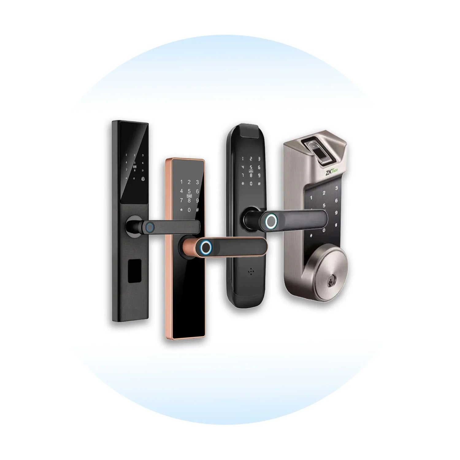 Wooden, Iron, Aluminum, and Glass Door Locks