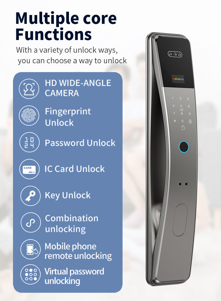 قفل الباب الذكي التلقائي | مكالمة فيديو | مراقبة | فتح ذاتي | SE101x - متجر نصر