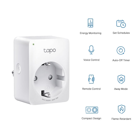 Tapo Mini Smart Wi-Fi Socket, Energy Monitoring / Tapo P110