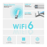 TP-Link AX1800 Dual Band Wi-Fi 6 High Gain Wireless USB Adapter Archer TX20UH - image 3