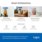 Tapo Surveillance Camera Tapo 4mp Indoor Camera Tapo C220 Pan/Tilt AI Home Security Wi-Fi Camera