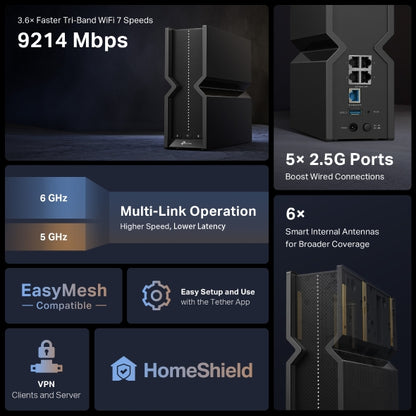Archer BE550 New BE9300 Tri-Band Wi-Fi 7 Router متجر نصر
