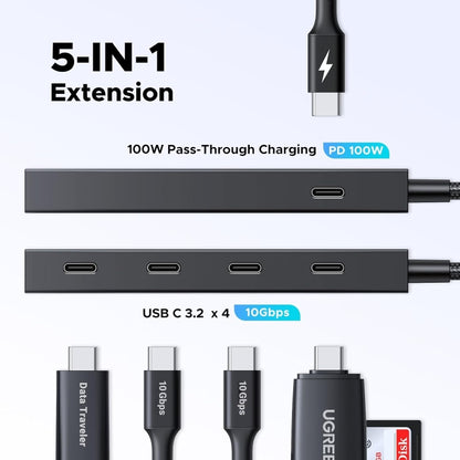 UGREEN 5-IN-1 USB-C HUB USB-C TO 4XUSB-C 3.2 HUB WITH PD / 55334 متجر نصر