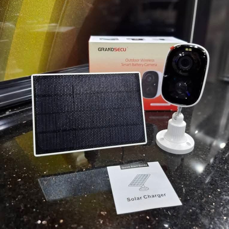 3mp Solar Powered Outdoor/Indoor Camera | GS-X08C-RW3F | GrandSecu - متجر نصر