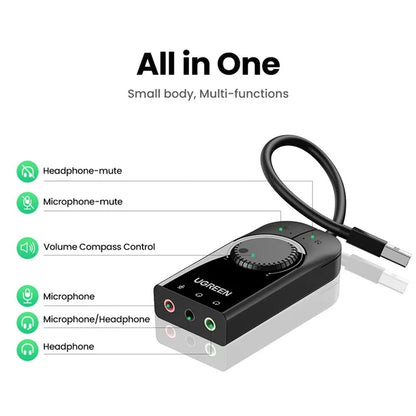 UGREEN USB External Stereo Sound Adapter CM129 متجر نصر