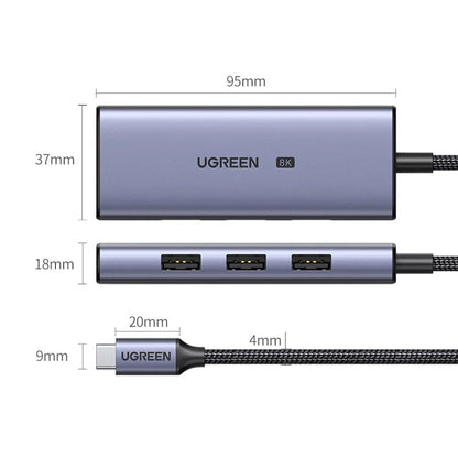 UGREEN 4-in-1 USB-C Hub | 8K@30Hz HDMI | 50629 متجر نصر