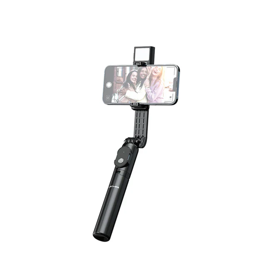 Lenyes Tripod & Selfie Stick with Ring Light – Black - LPH101 متجر نصر