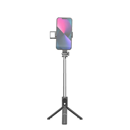 Lenyes Tripod & Selfie Stick with Ring Light – Black - LPH101 متجر نصر
