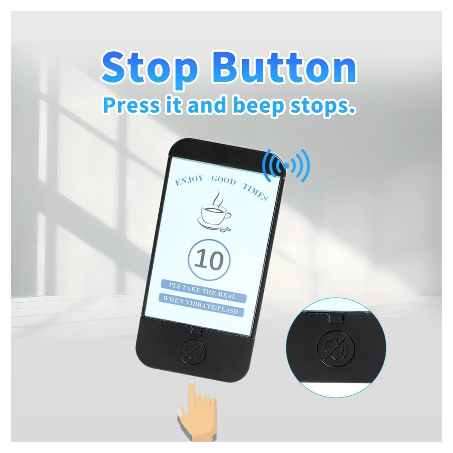 Wireless Vibration Calling System for Restaurant & Café 300m | 16 Pager متجر نصر