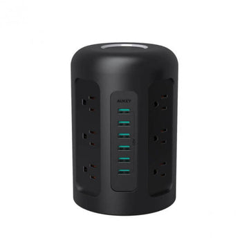 AUKEY PowerHub XL 12 AC Outlets + 6 USB Charging Ports Power Strip | Vertical Surge Protector | Smart USB Charging متجر نصر