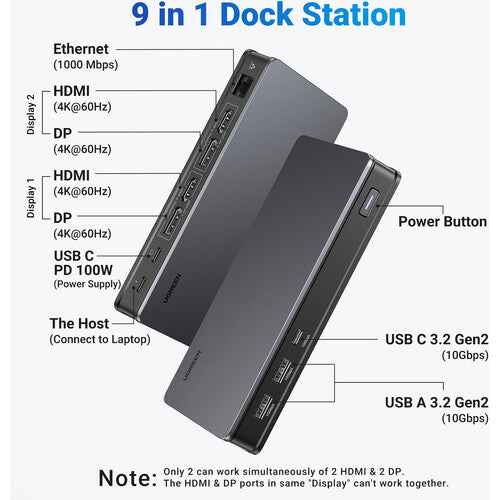UGREEN Revodok Pro 209 9-in-1 4k HDMI Universal Docking Station | 90912 متجر نصر