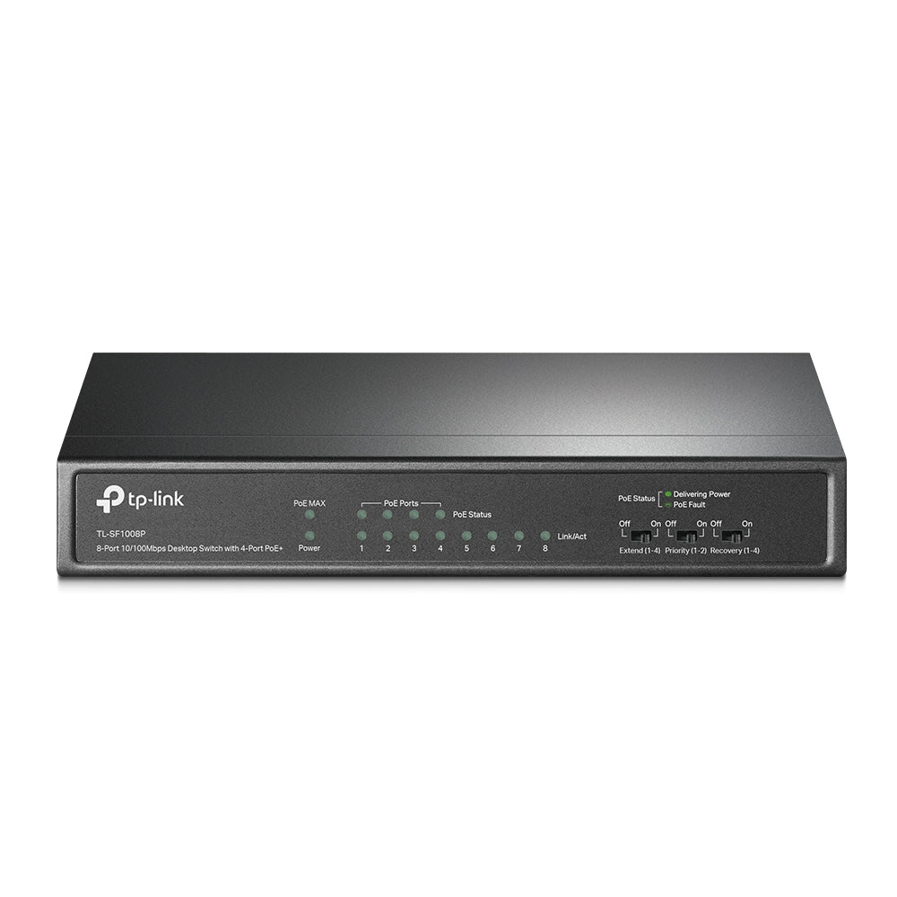 TP-Link® 8-Port 10/100Mbps Desktop PoE Switch with 4-Port PoE+, 66W | TL-SF1008P - متجر نصر