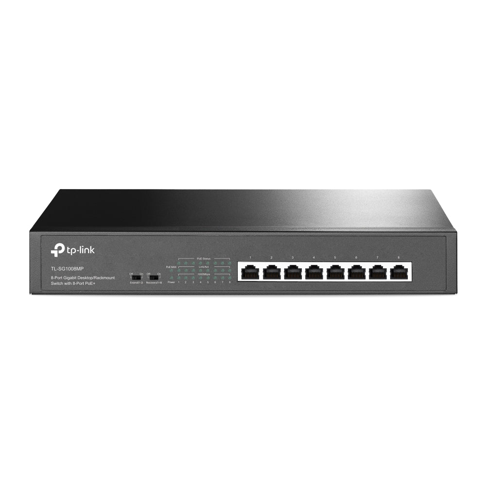 TP-Link® 8-Port Gigabit Desktop/Rackmount PoE Switch with 8-Port PoE+, 153W | TL-SG1008MP - متجر نصر