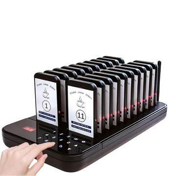 Wireless Vibration Calling System for Restaurant & Café 300m | 20 Pager متجر نصر