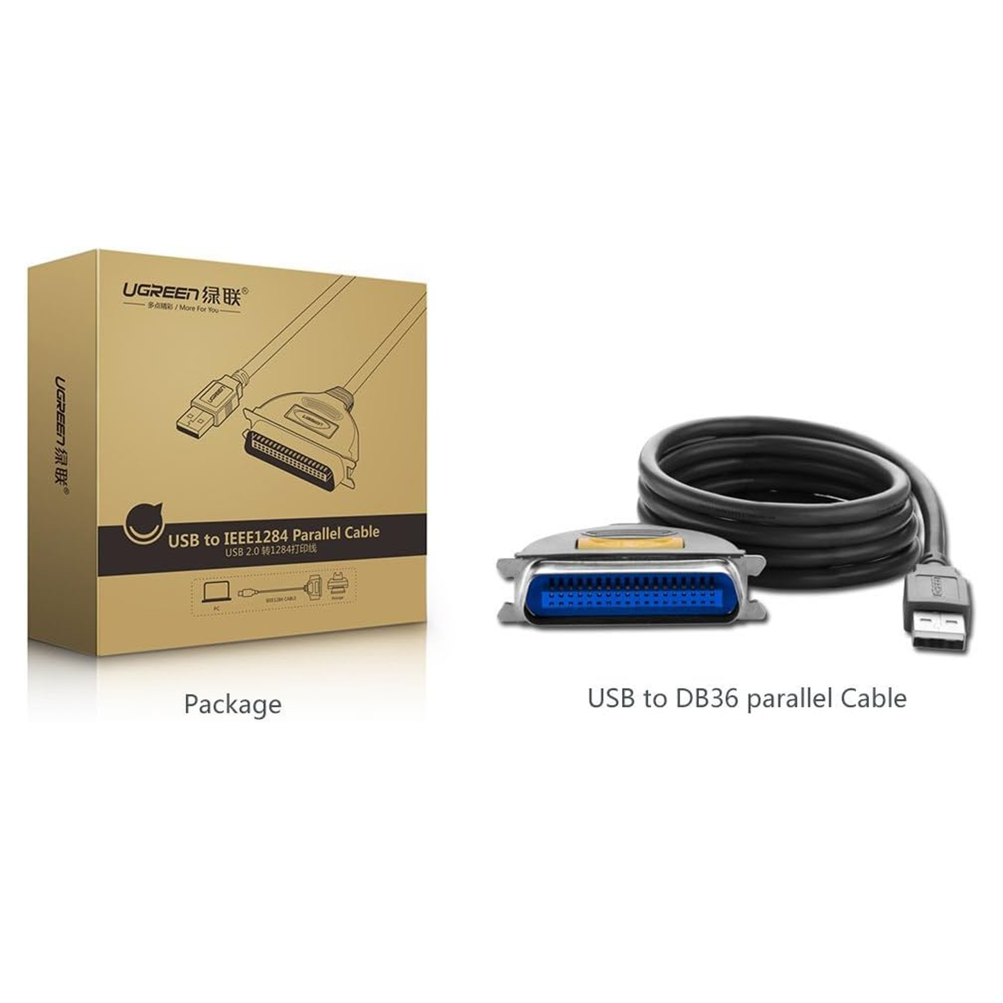 UGREEN USB to IEEE1284 Parallel Printer Cable 2m - 20225 متجر نصر