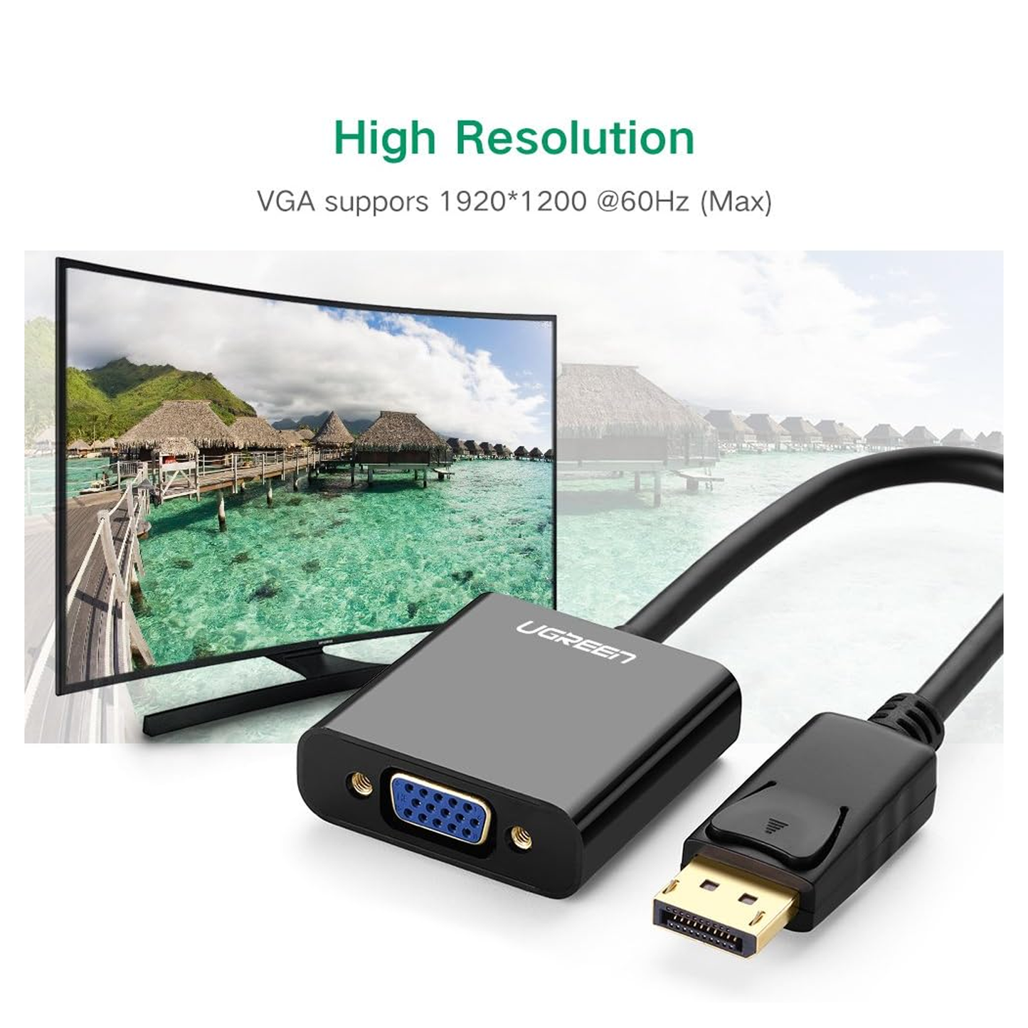 UGREEN DisplayPort to VGA Female Converter / 20415 متجر نصر