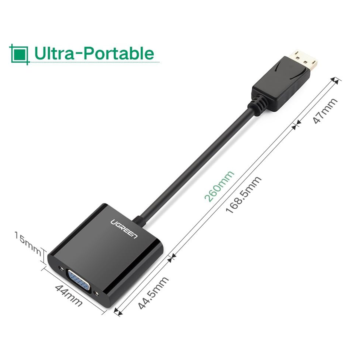 UGREEN DisplayPort to VGA Female Converter / 20415 متجر نصر