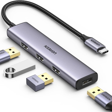 UGREEN USB-C to 4-Port USB 3.0 Hub up to 5Gpbs Without Power Port | 20841 متجر نصر