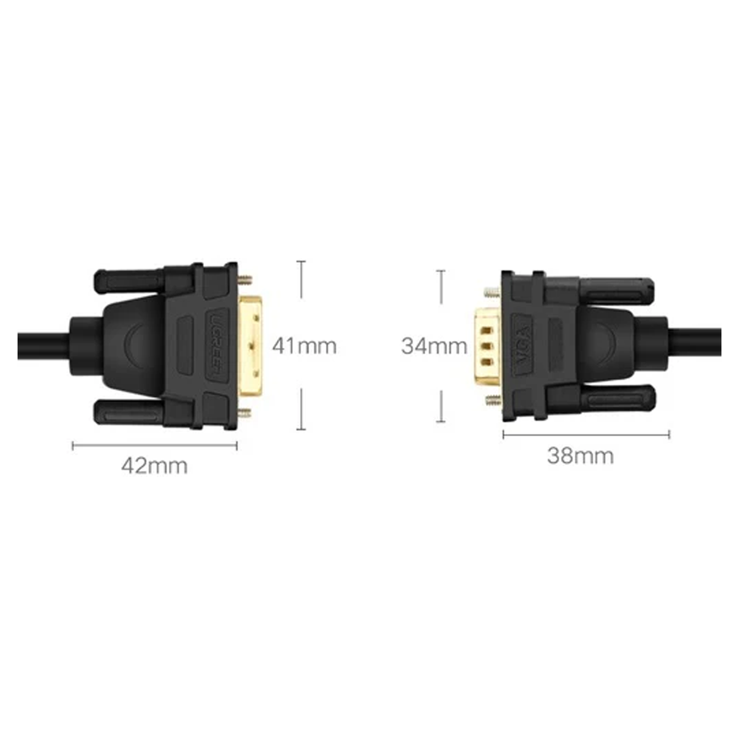 UGREEN DVI (24+1) Male to VGA Male Cable 1.5m - 30838 متجر نصر