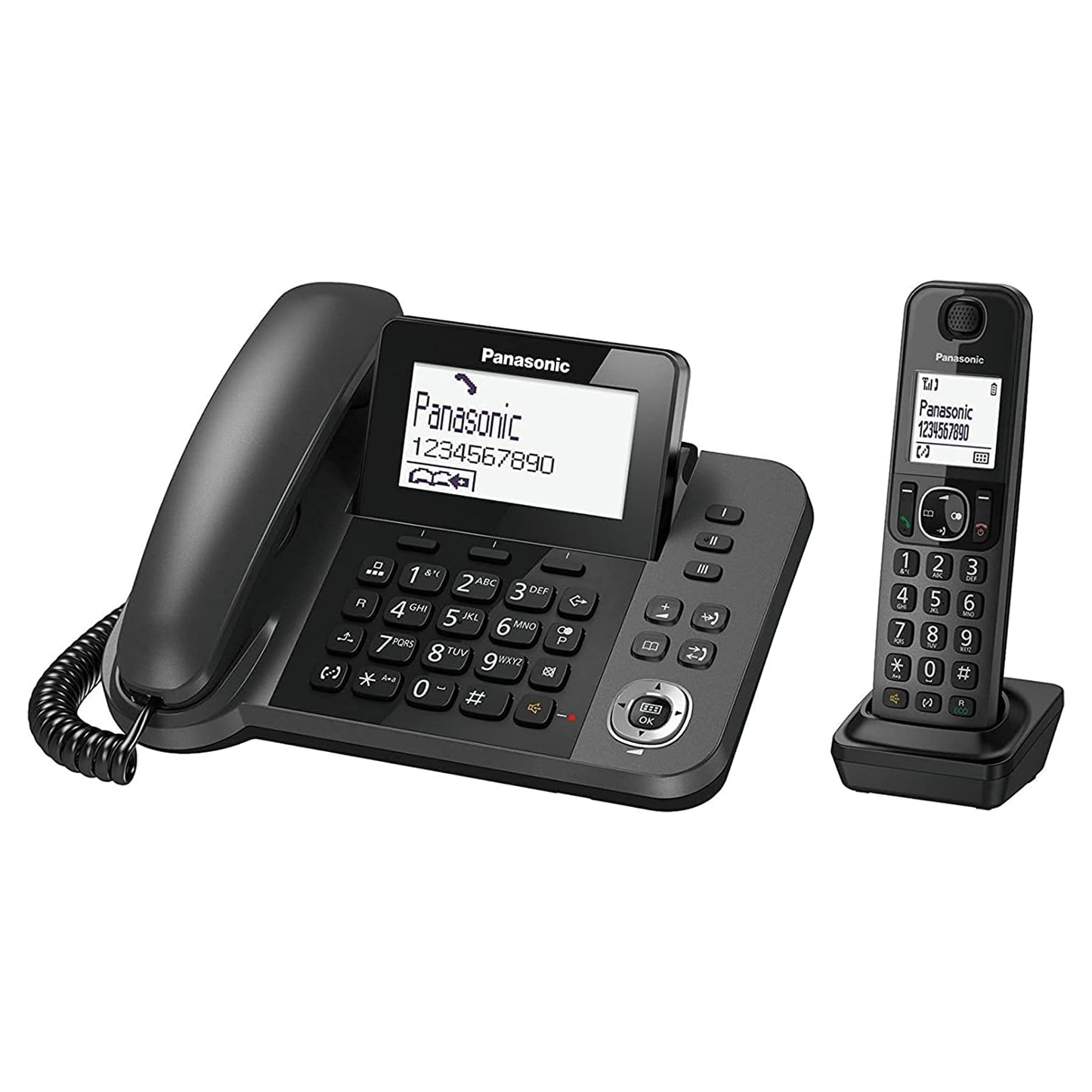 Panasonic KX-TGF310 Digital Corded and Cordless Phone with Handset متجر نصر