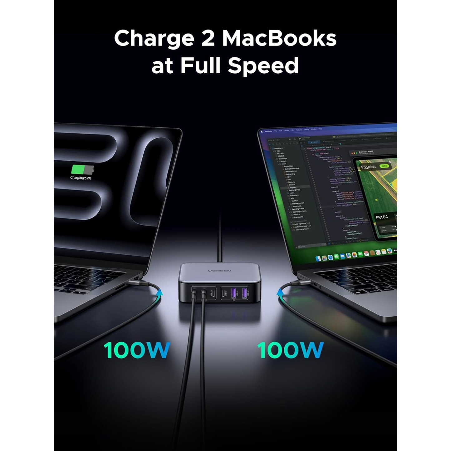 UGREEN Nexode 200W USB C GaN Charger-6 Ports Desktop Charger | 40914 - متجر نصر