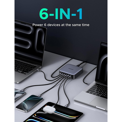 UGREEN Nexode 200W USB C GaN Charger-6 Ports Desktop Charger | 40914 متجر نصر