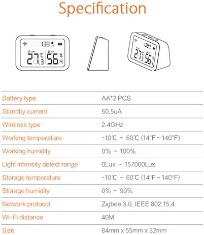 Tuya Smart Wireless Humidity Sensor Thermometer ,Hygrometer Temperature and Humidity Monitor