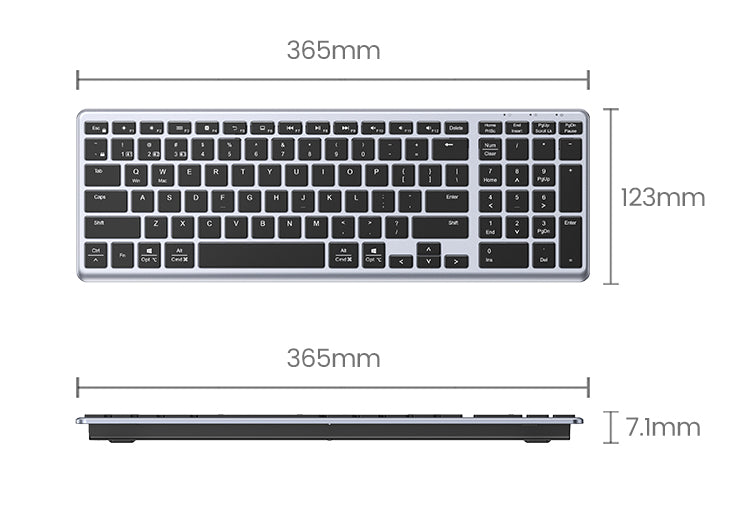 UGREEN Ultra Slim Wireless and Bluetooth Keyboard – KU005 / 15258