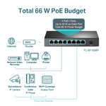 TP-Link 8-Port 10/100Mbps Desktop PoE Switch with 4-Port PoE+, 66W | TL-SF1008P - image 4
