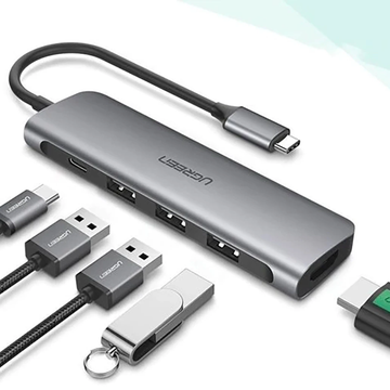 UGREEN USB C Hub with 4K HDMI, 5-In-1 Multi-port Adapter| 50209 متجر نصر