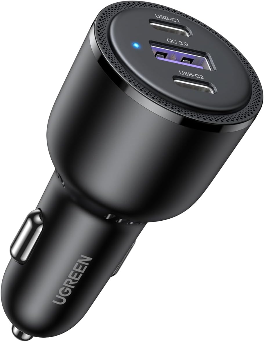 Ugreen 69W USB C Car Charger PD 65W&PD 20W&SCP 22.5W/QC 18W Type C Fast Charging/20467