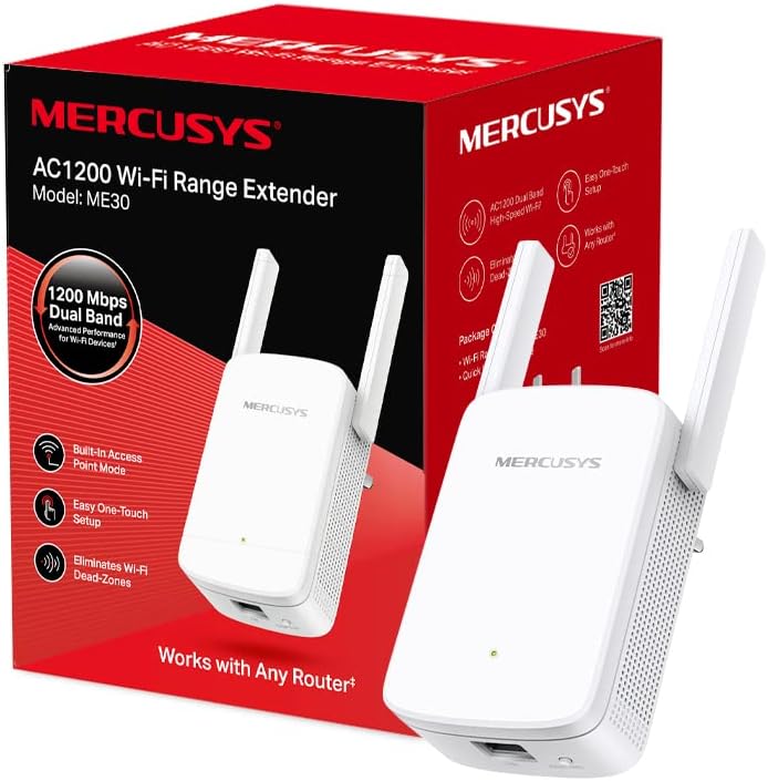 موسع نطاق الواي فاي Mercusys AC1200 / ME30