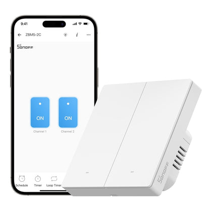 SONOFF ZBM5 Zigbee smart wall switch (UK) متجر نصر