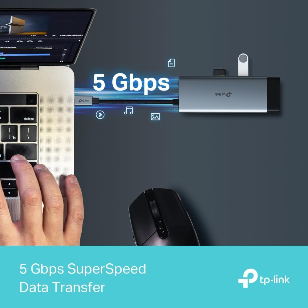 TP-Link UH6120C | USB Type-C 6-Port Hub متجر نصر