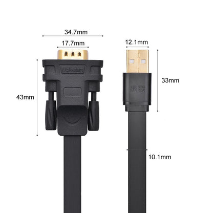 UGREEN USB 2.0 to DB9 RS-232 Adapter Flat Cable 2m - 20218 متجر نصر