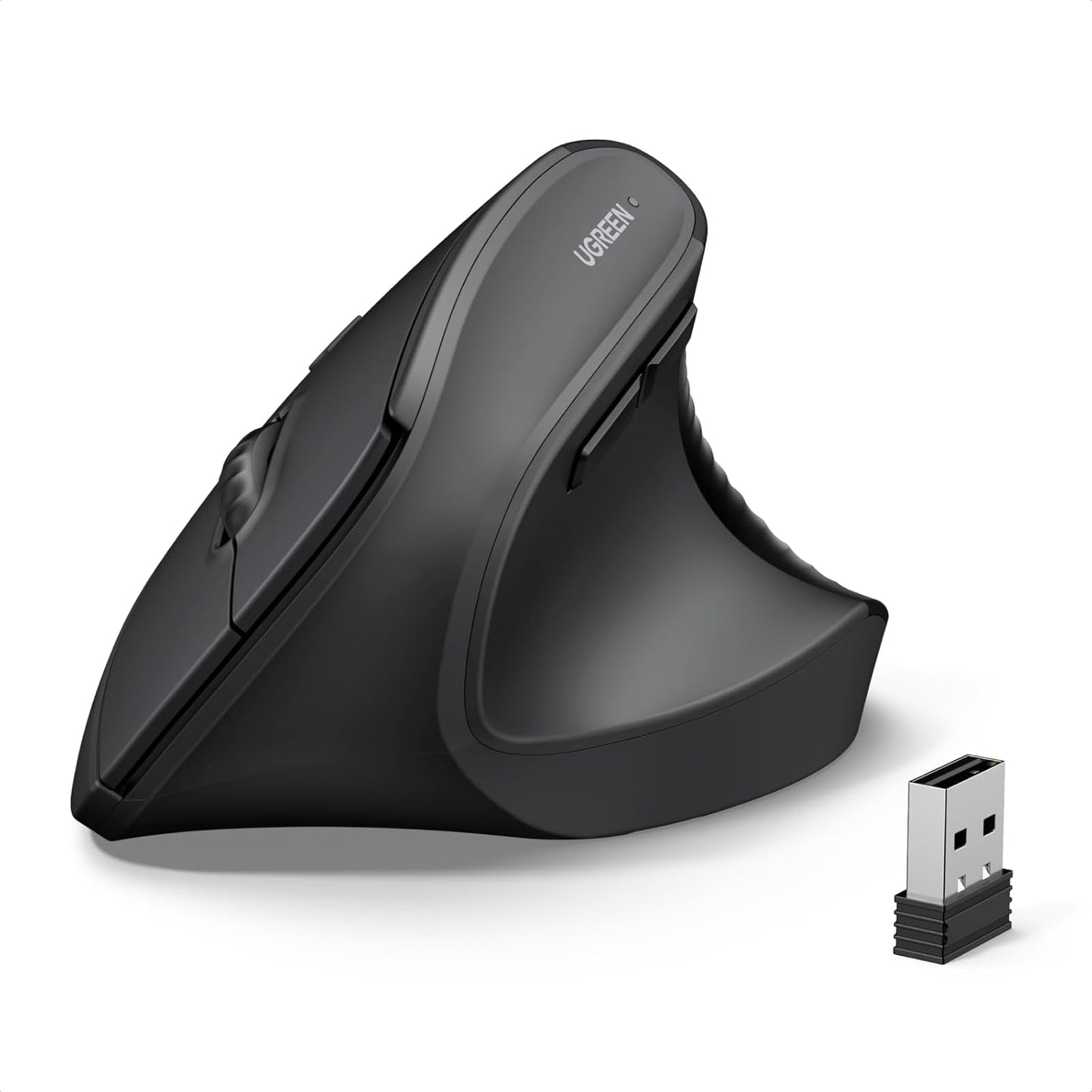 UGREEN 65042 | Vertical Mouse, Wireless Bluetooth Ergonomic Mouse, Dual-Mode (BT 5.4 & USB 2.4G), Quiet Clicks, 4 Adjustable DPI - متجر نصر