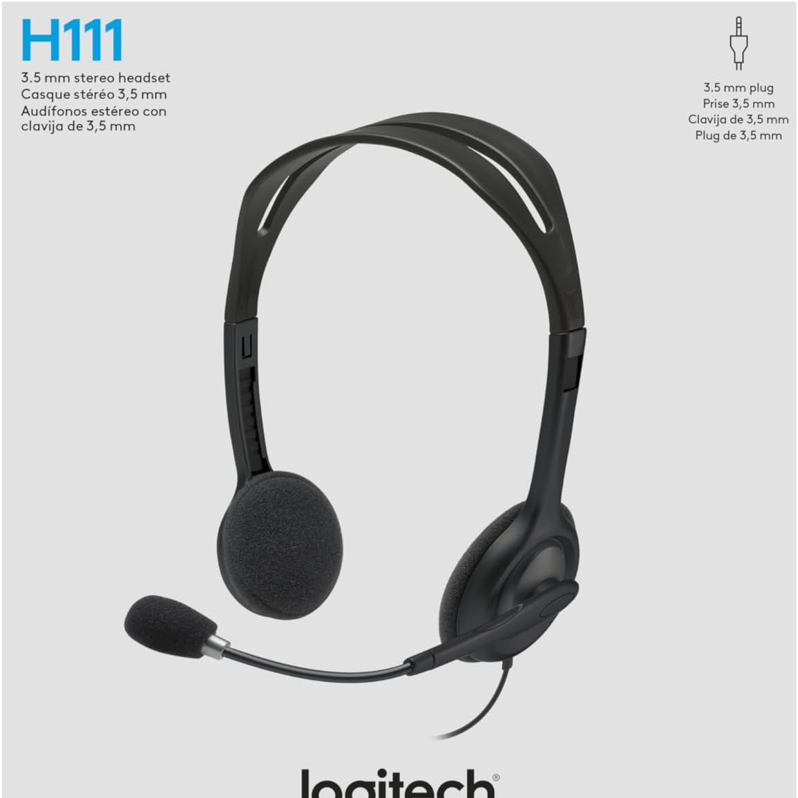 Logitech H111 Stereo 3.5mm Multi-Device Headset متجر نصر