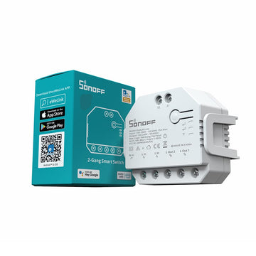 2-Gang Wi-Fi Smart Switch 16A (Support Curtains) | Sonoff DUALR3 متجر نصر