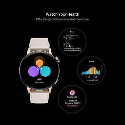 Huawei GT3 Smart Watch (Leather Strap ) With Gift Honor Choice Earbuds X5 -F متجر نصر