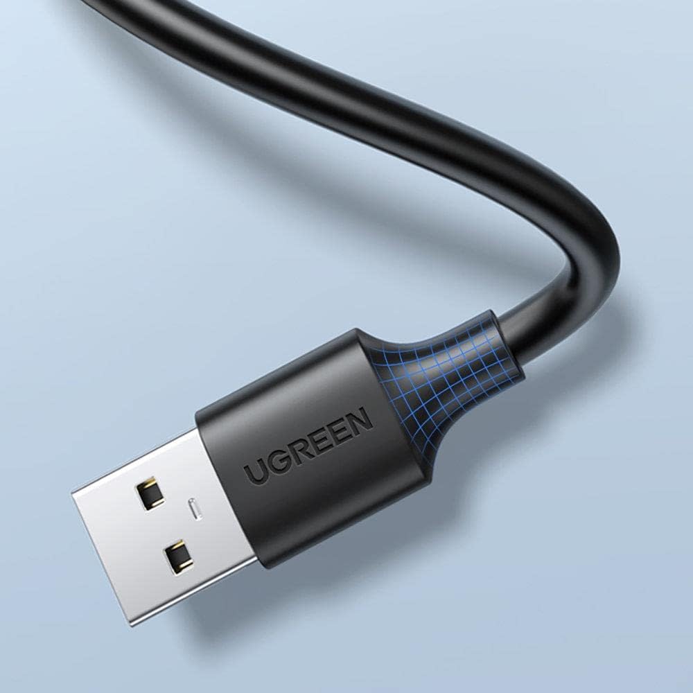 Ugreen 10313 USB 2.0 Male to Female Extension Cable, (0.5m-1m-1.5m-2m-3m-5m) Length, Black / 10313