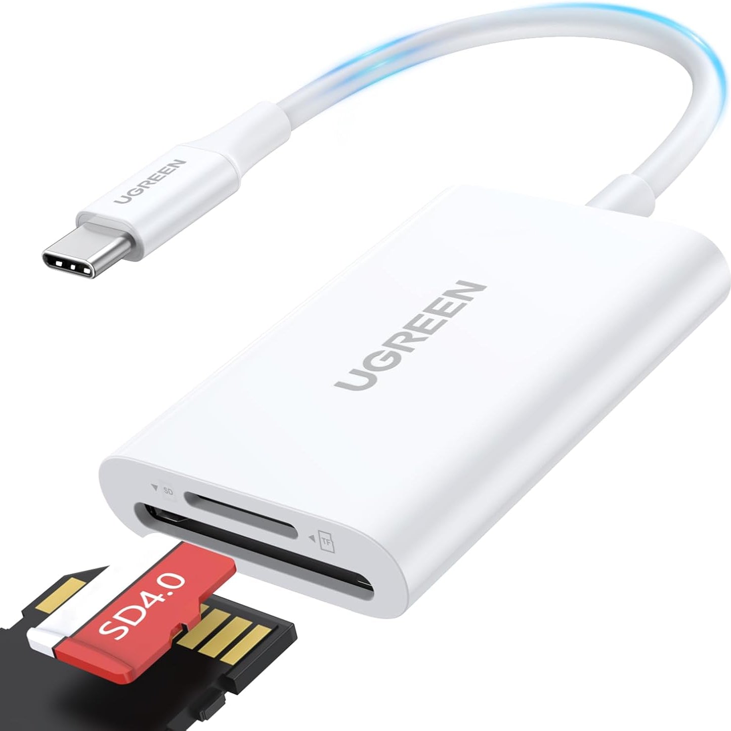UGREEN 2-IN-1 USB-C Card Reader SD/MicroSD-Multicolor/ CM265 - متجر نصر