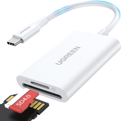 UGREEN 2-IN-1 USB-C Card Reader SD/MicroSD-Multicolor/ CM265 متجر نصر