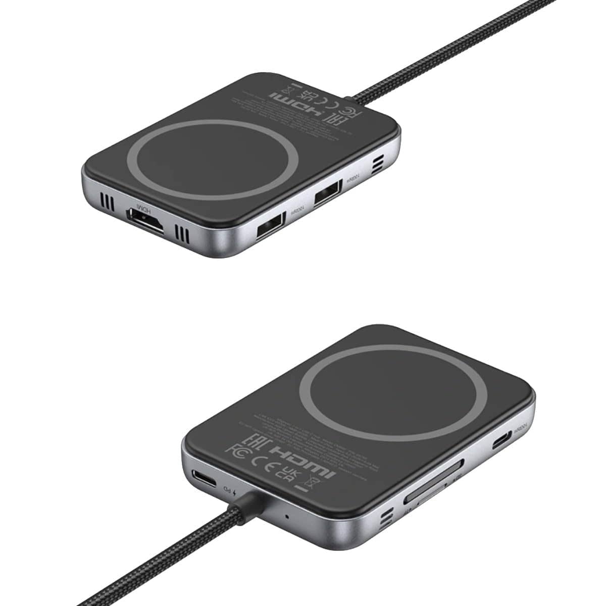 UGREEN Magnetic Docking 7-in-1 Type-C to HDMI 60Hz + Type-C + USB + TF/SD Hub | CM896 | 65759 - متجر نصر