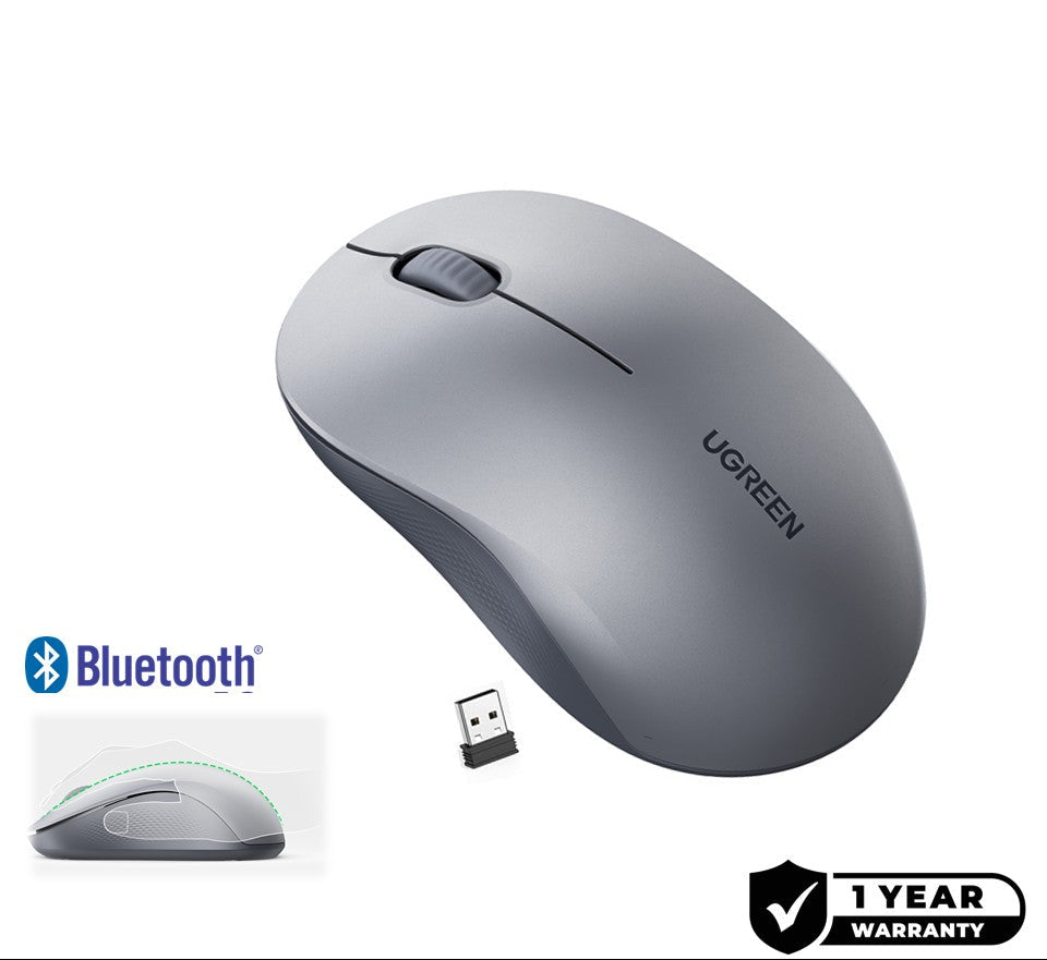 UGREEN Multimode WRLS Mouse 2.4GHZ Bluetooth (Black) / 65773 متجر نصر