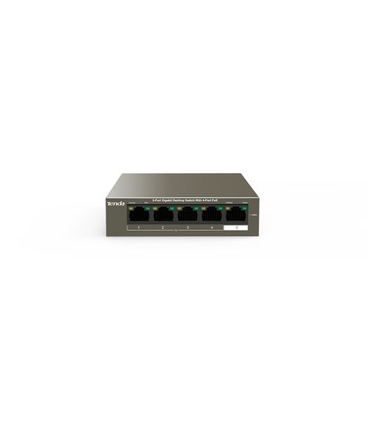 Tenda 5-Port Gigabit Desktop Switch with 4-Port PoE / TEG1105P-4-63W