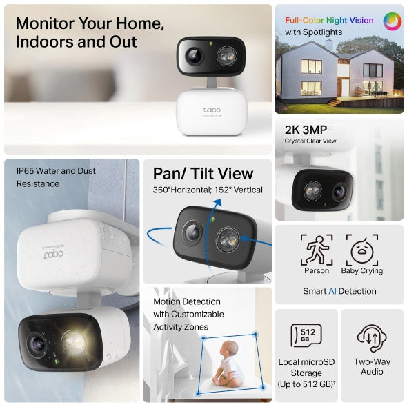 3mp Indoor/Outdoor Home Security Wi-Fi Camera | Tp-Link Tapo C216 - متجر نصر