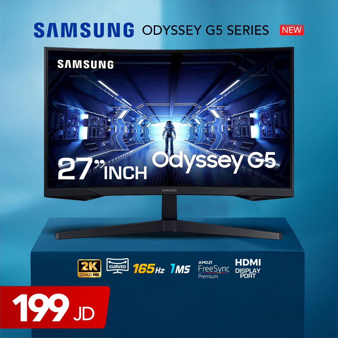 Samsung 27" WQHD Gaming Monitor With 1000R Curved Screen