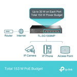 TP-Link 8-Port Gigabit Desktop/Rackmount PoE Switch with 8-Port PoE+, 153W | TL-SG1008MP - image 3