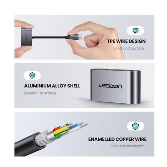 UGREEN 2-in-1 Type-C to Type-C Audio + PD USB-C Charging Adapter | CM232 60165 متجر نصر